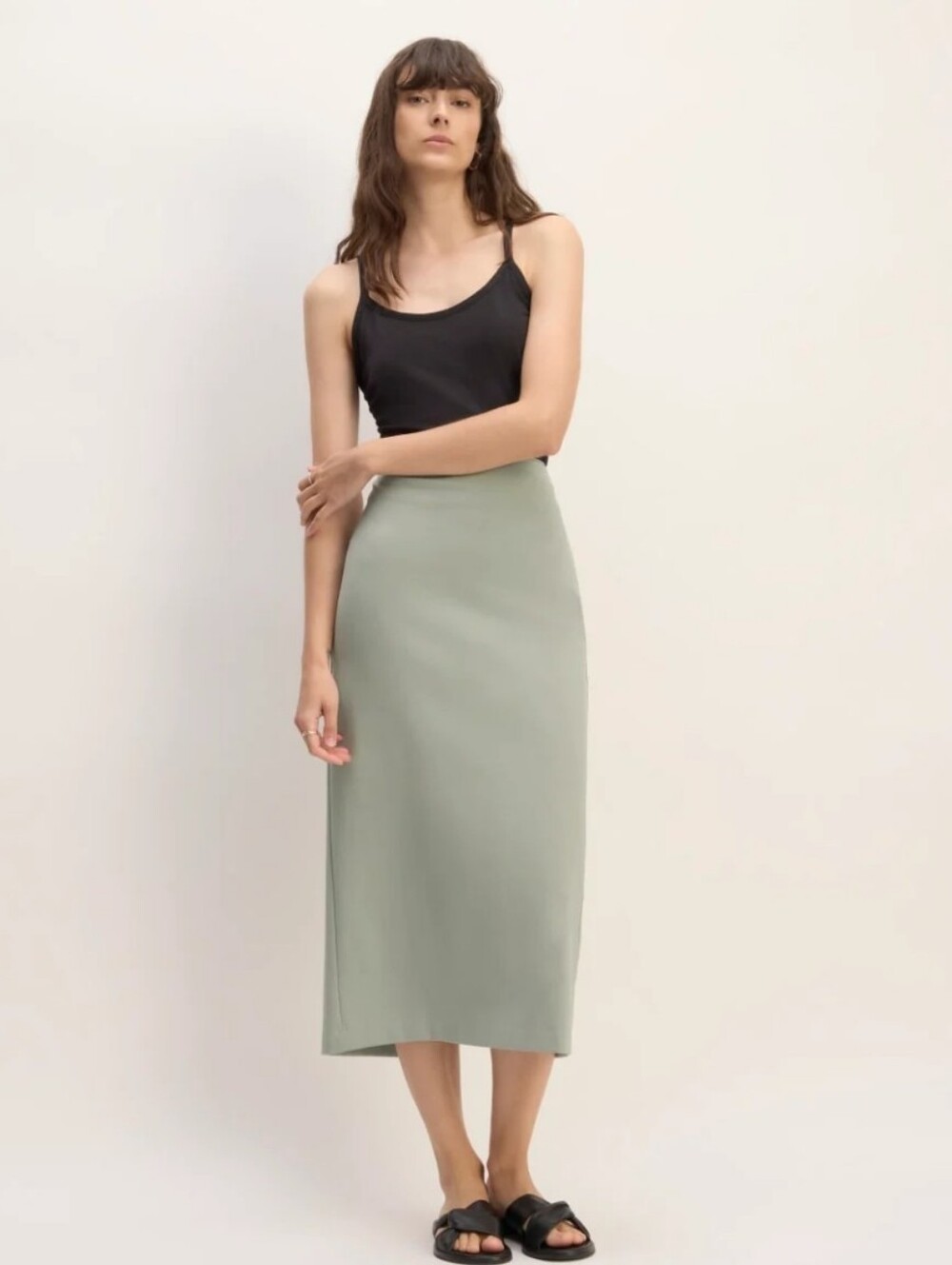 Everlane The Dream Maxi Skirt Organic Cotton Blend Size Small